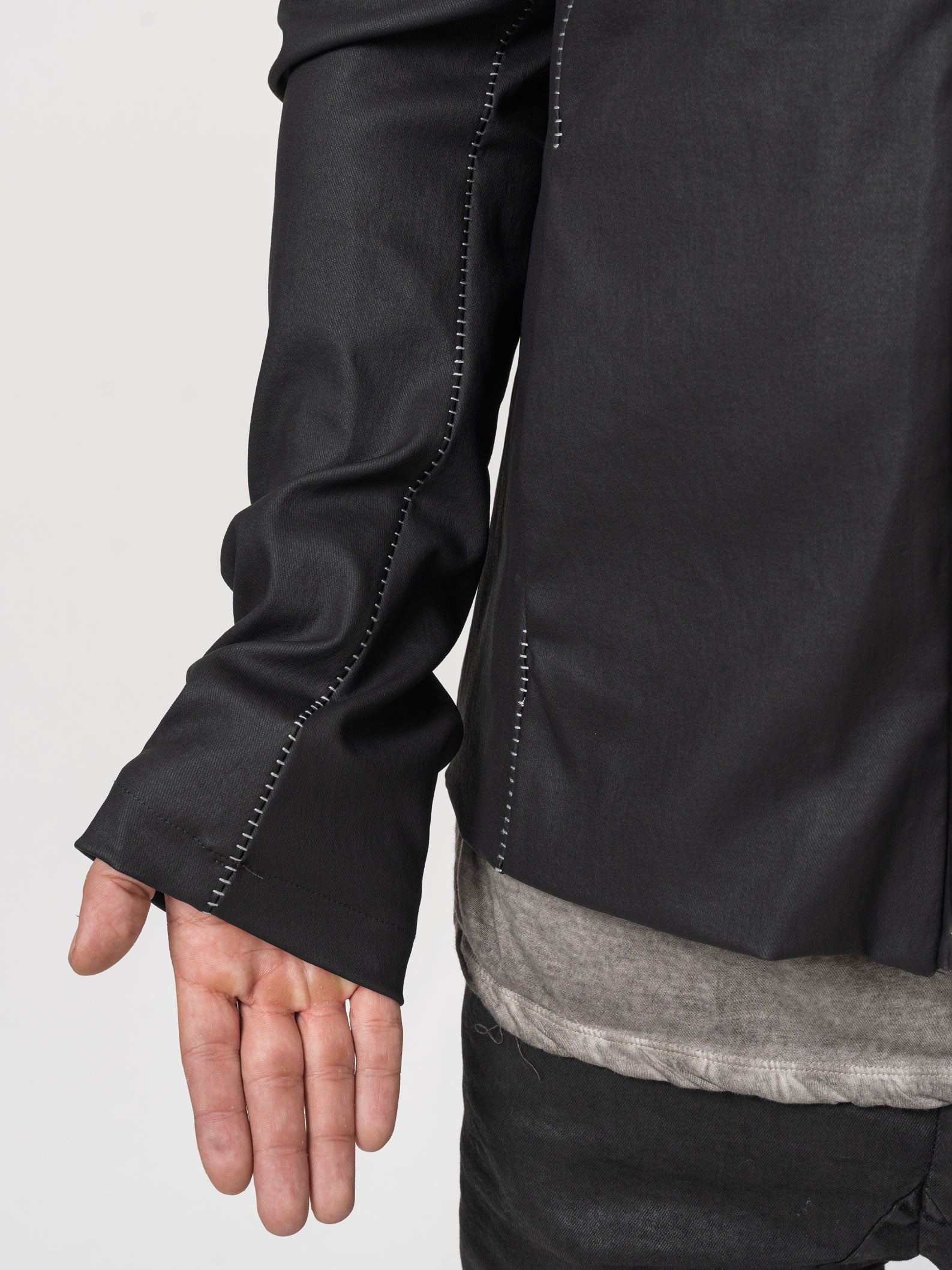 Slim-Fit Zip Jacket with Contrast Stitching