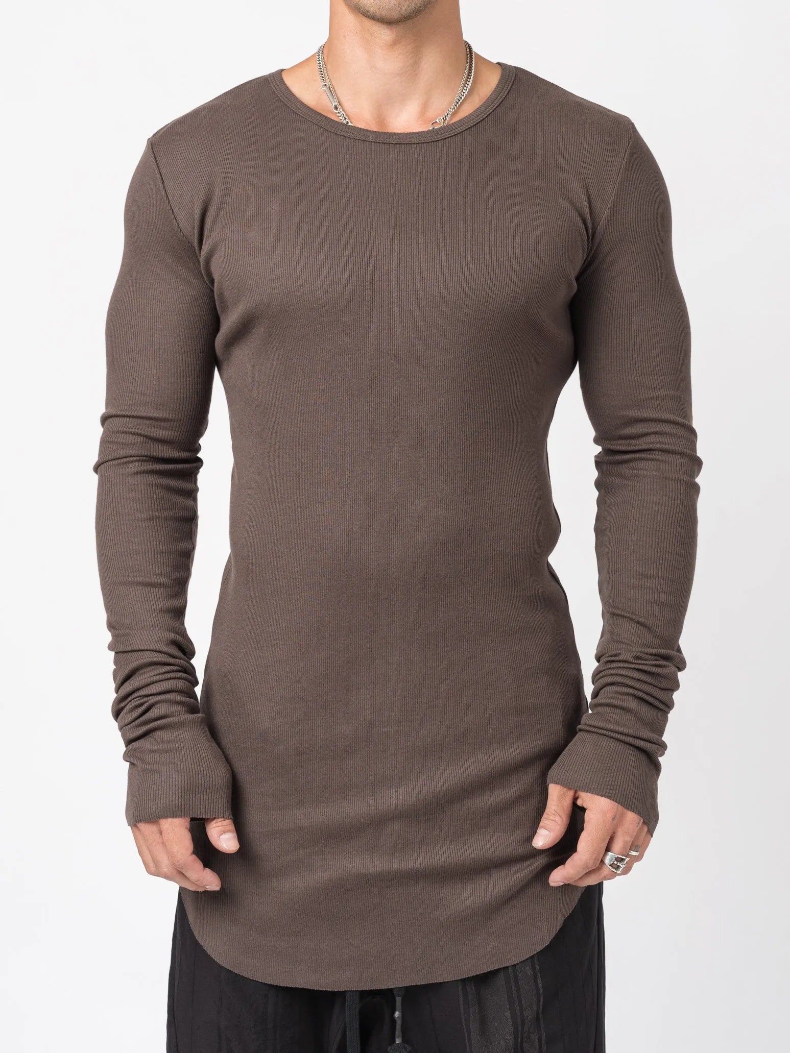 D.HYGEN Modal x Cotton Ribbed T-Shirt