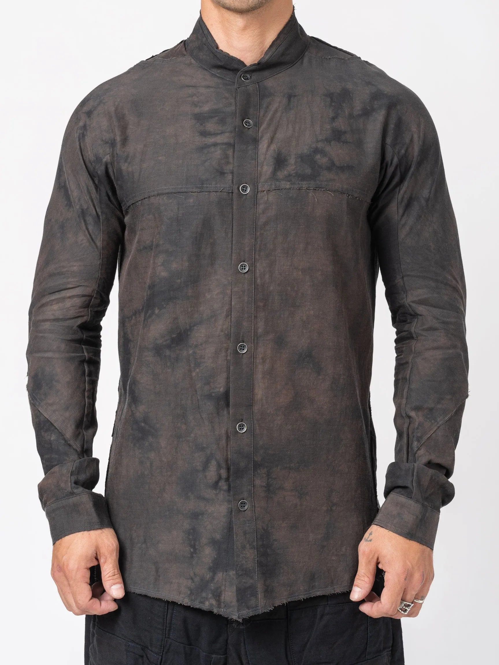 D.HYGEN Crack Random Stripe Jacquard Shirt