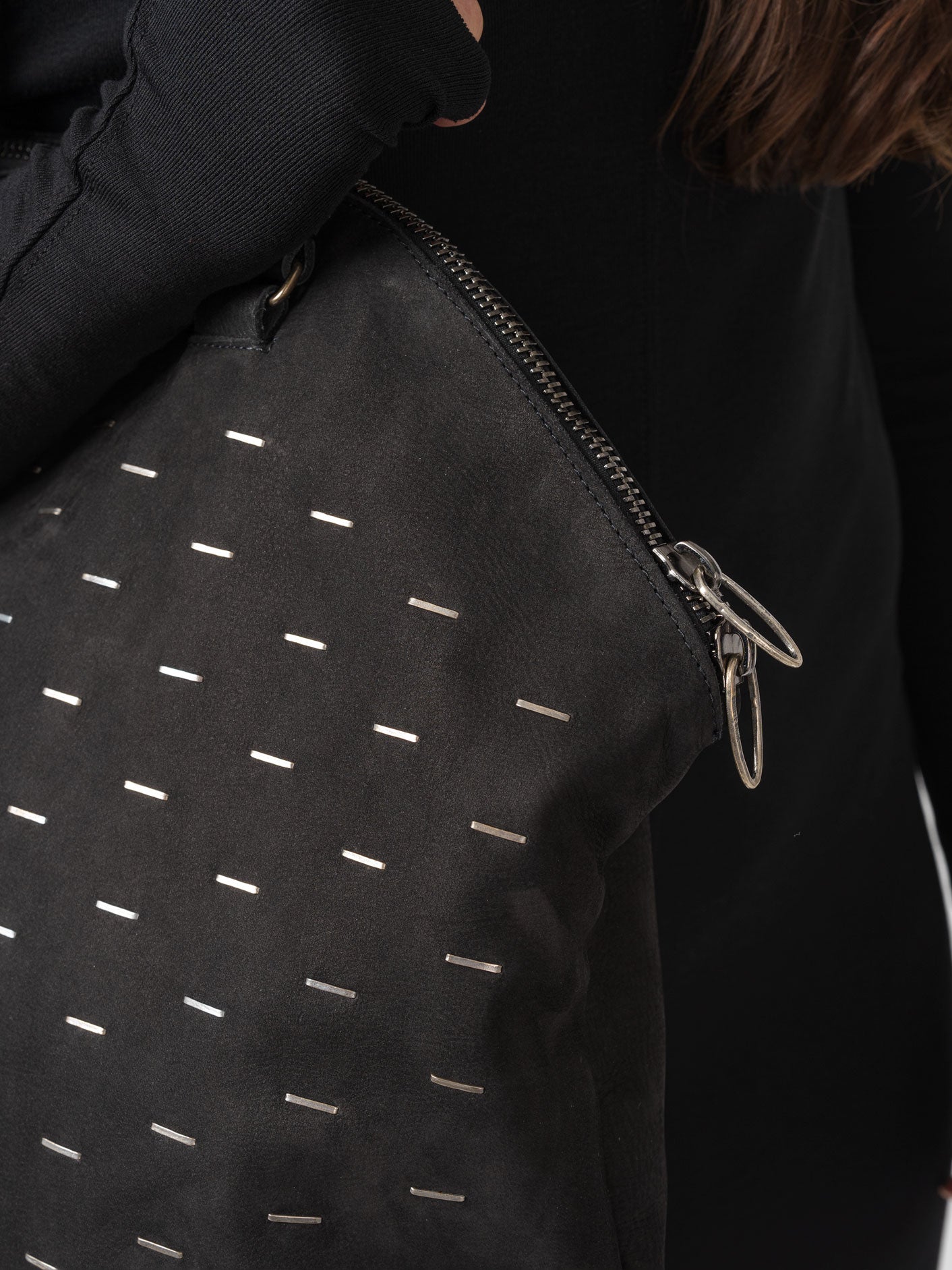 Shoulder bag with 925 Silver Staples