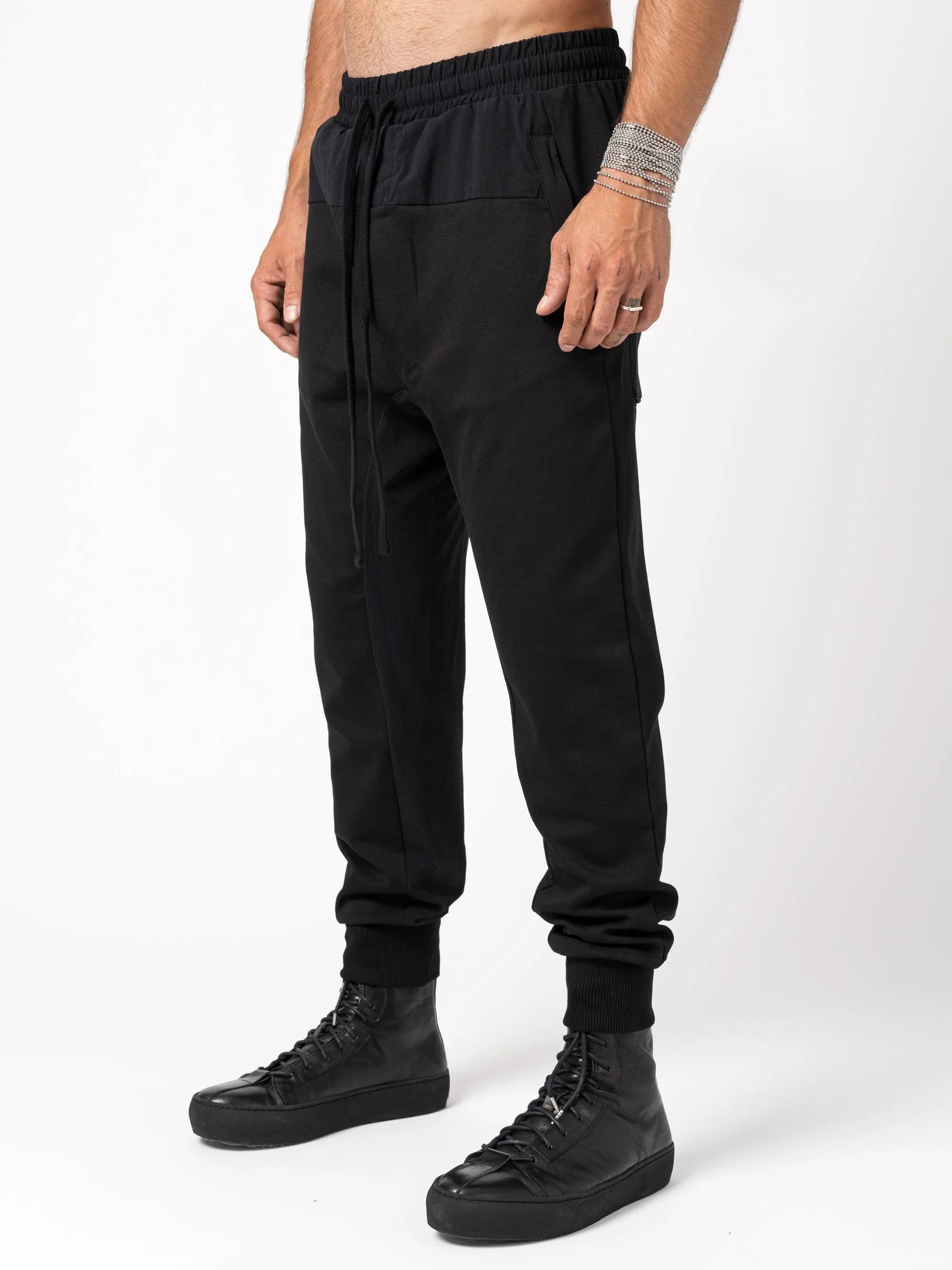 Matmix drop crotch trousers