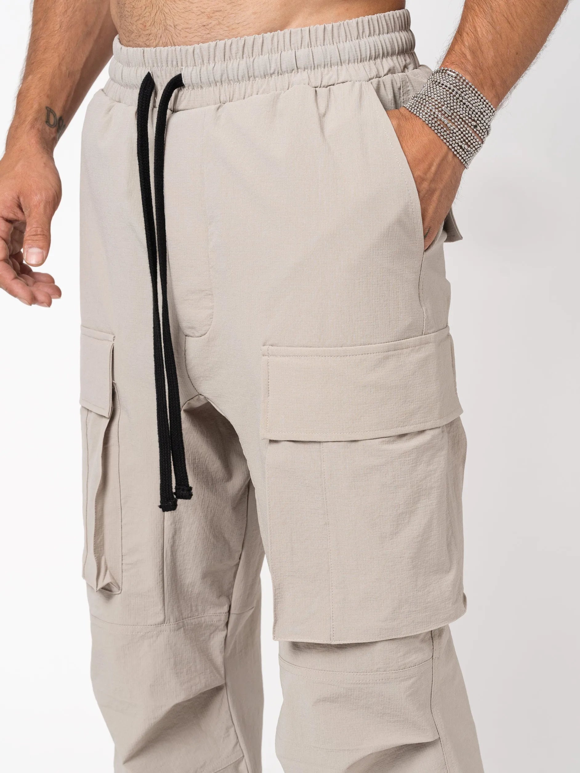 Wide fit cargo trousers