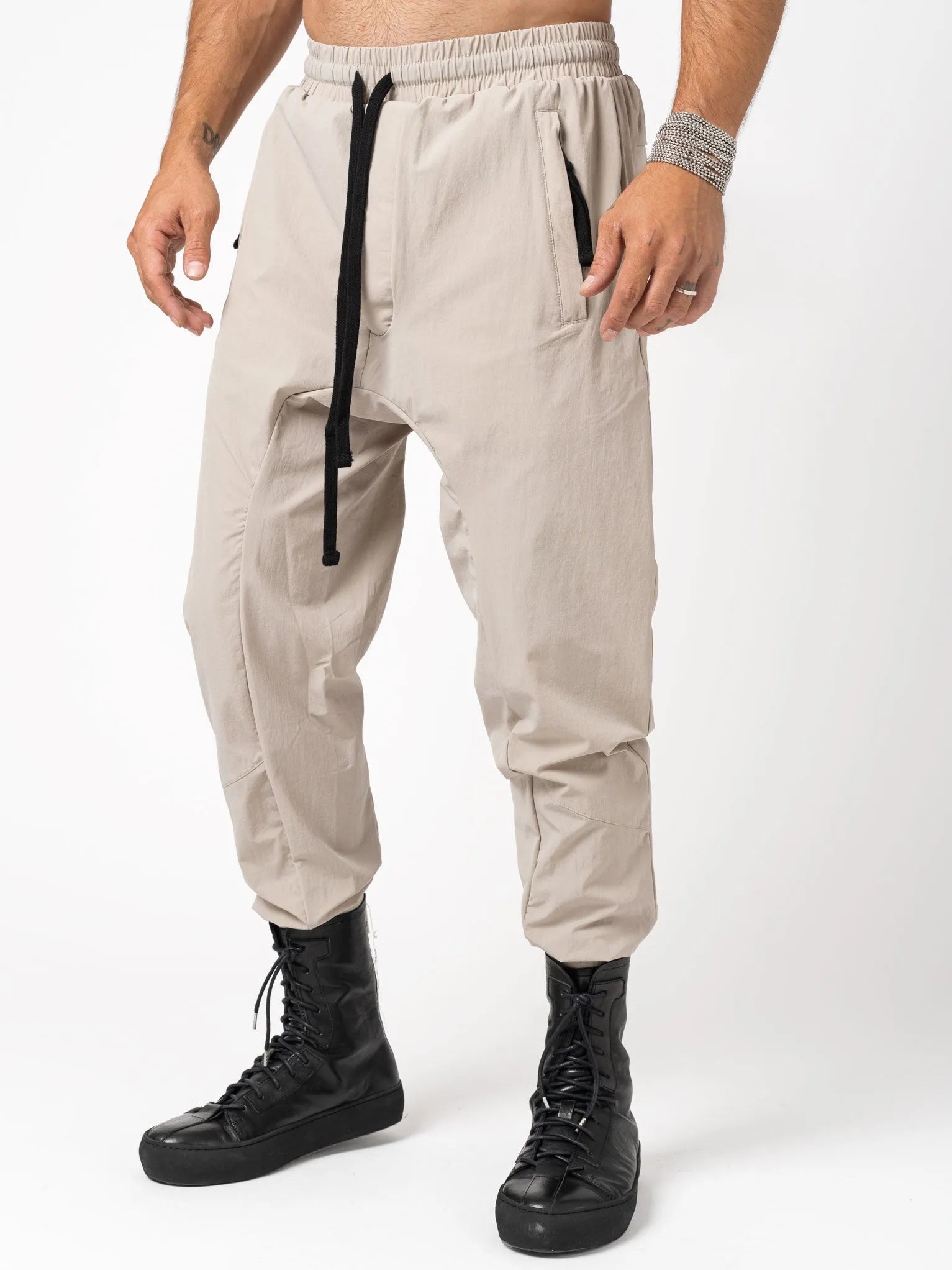 Drop crotch trousers