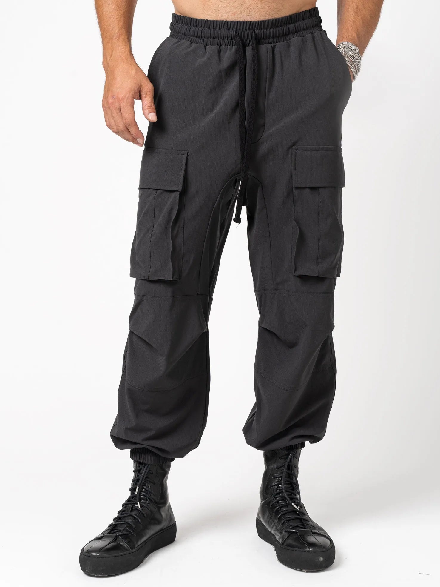 Wide fit cargo trousers