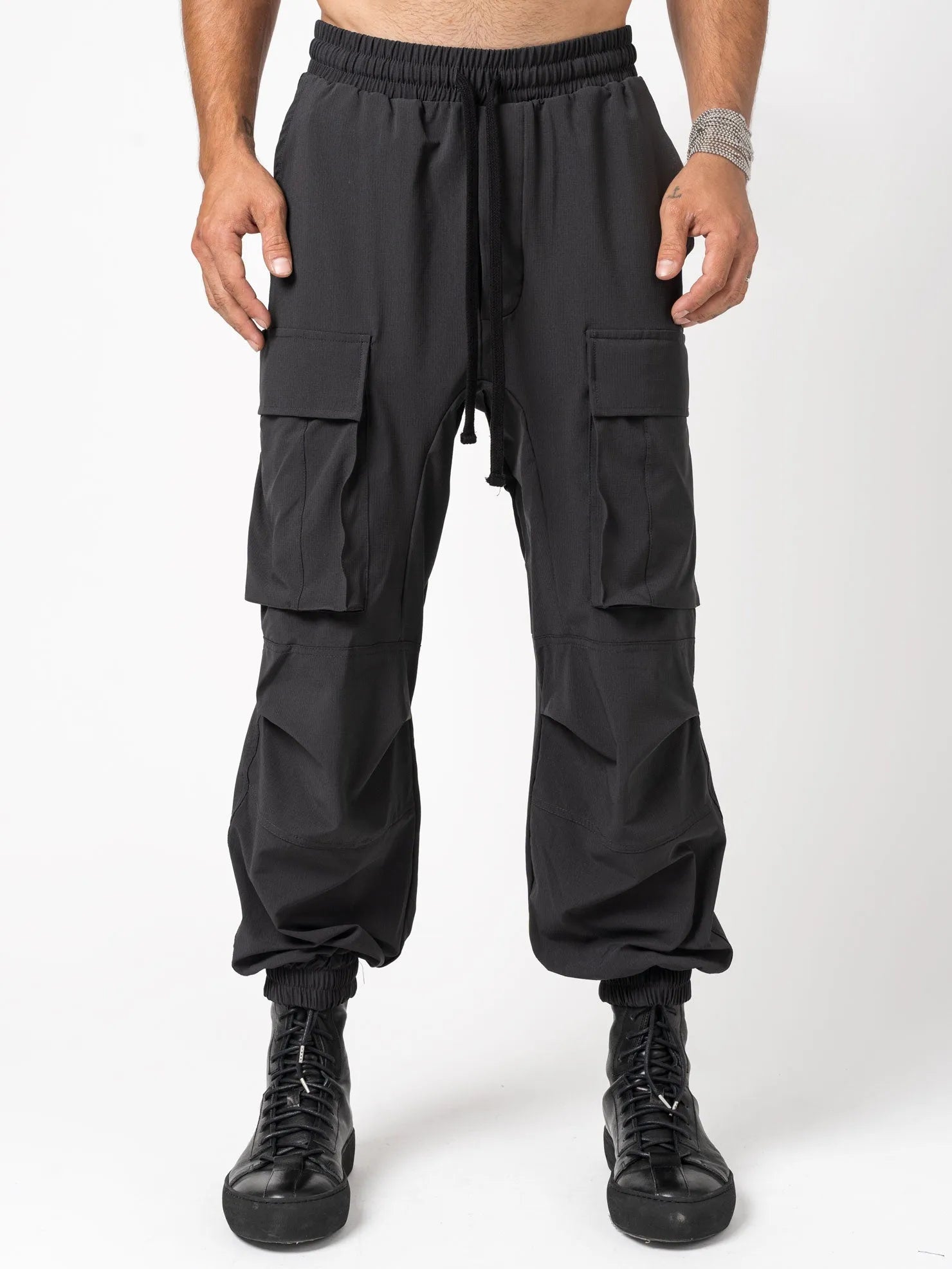 Wide fit cargo trousers