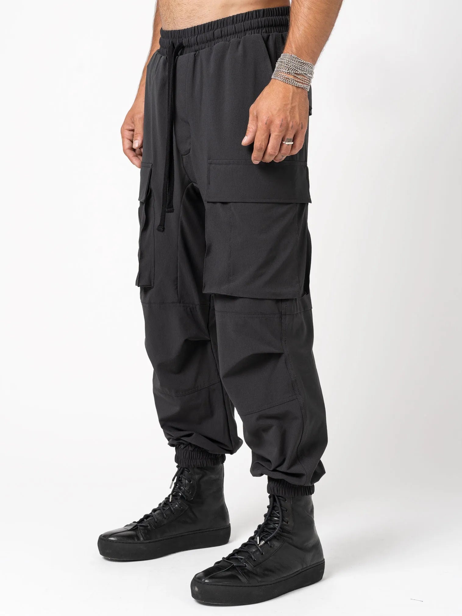 Wide fit cargo trousers