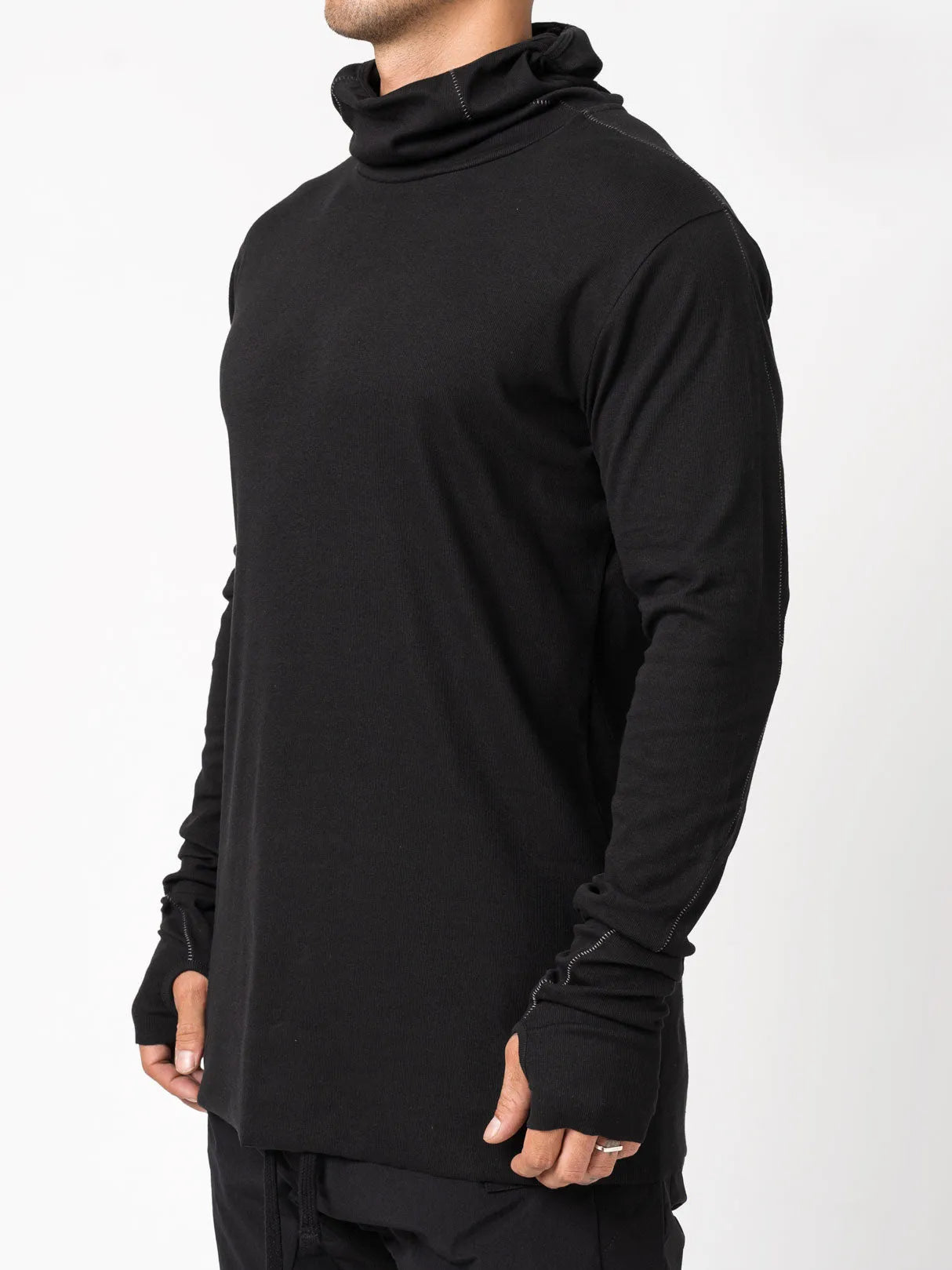 Balaclava hooded T shirt