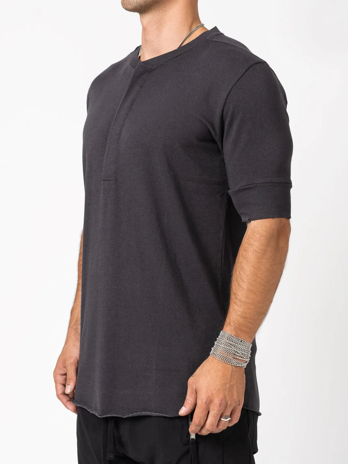 Stand up collar T shirt