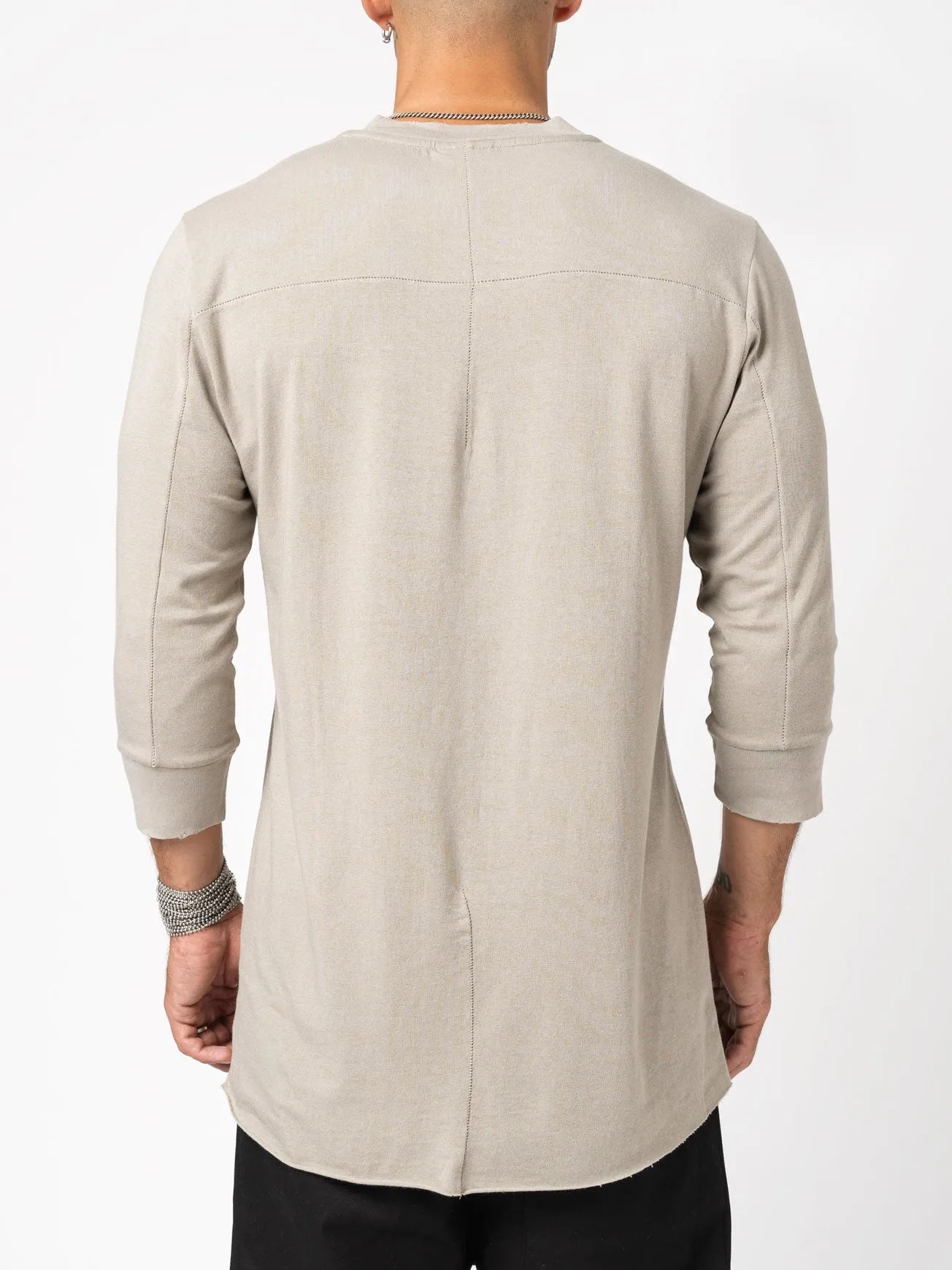 Raw cut hem T shirt