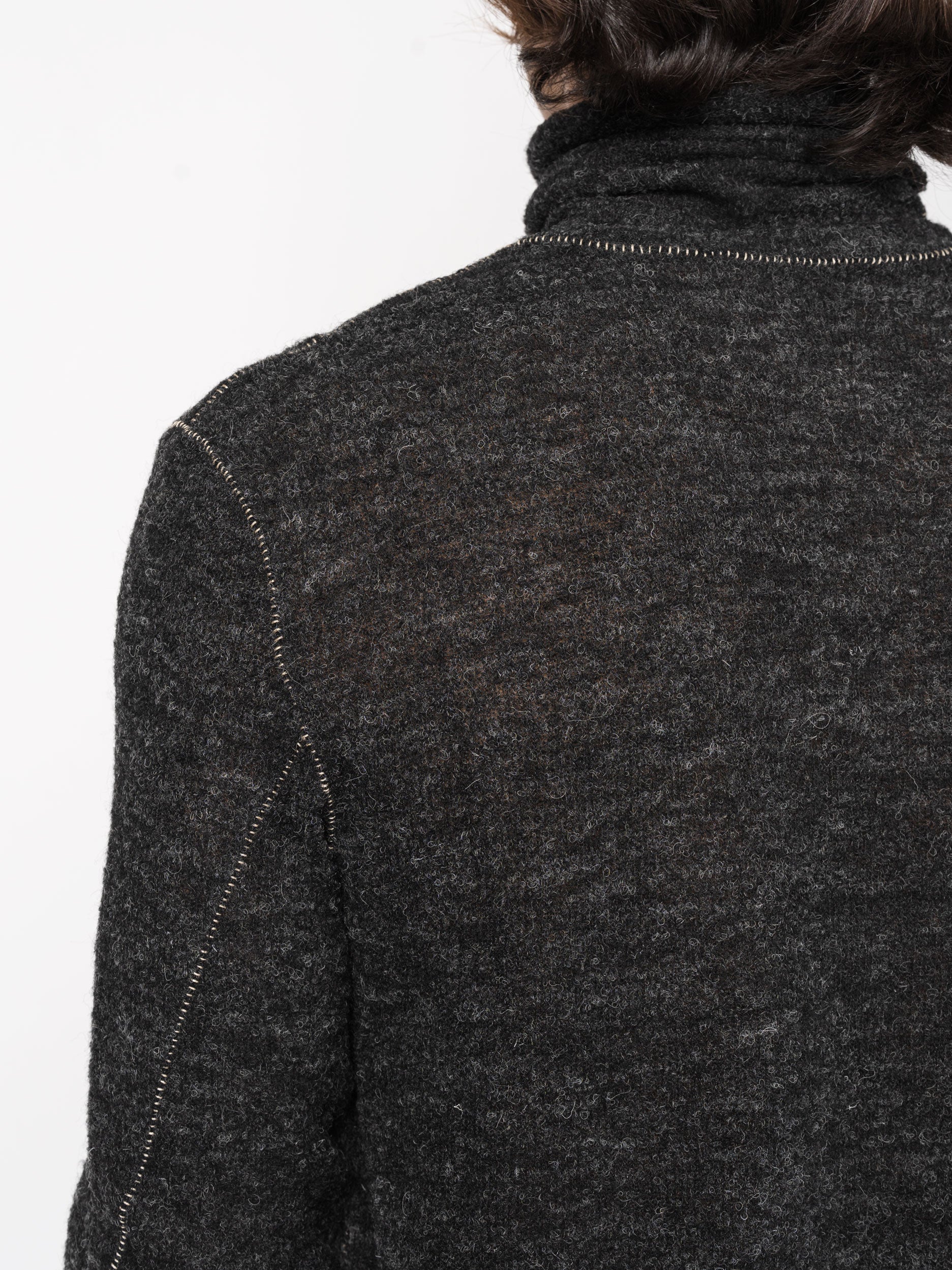 Textured Wool Turtleneck Knit