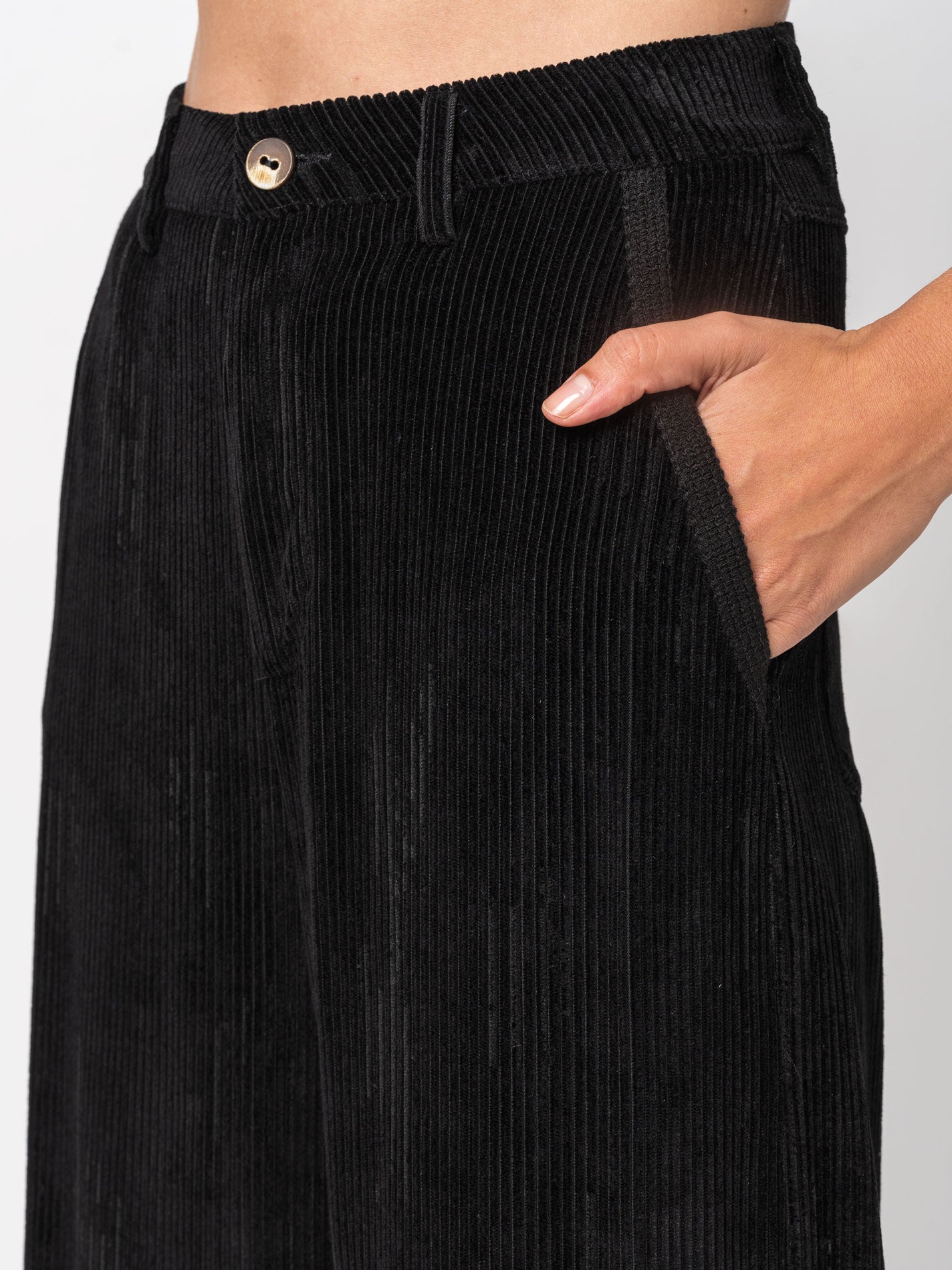 Wide-Leg Corduroy Pants