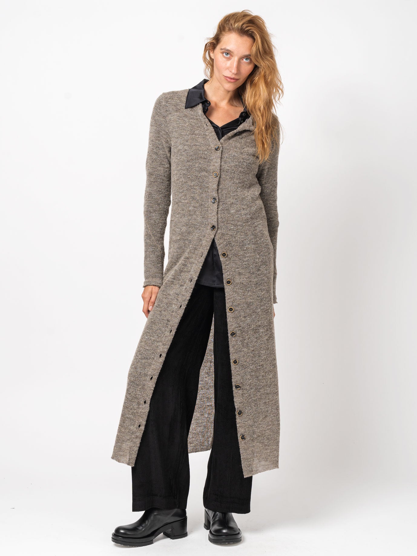 Long Buttoned Cardigan