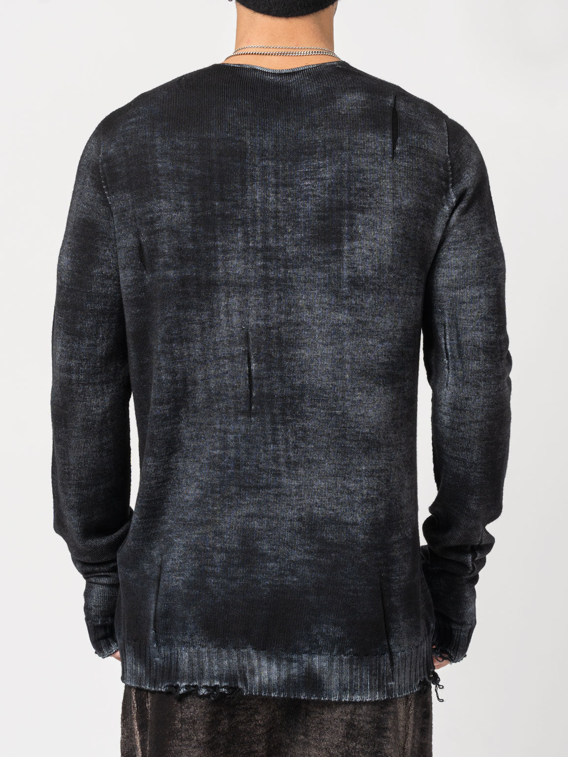 Distressed Medium Wool Sweater