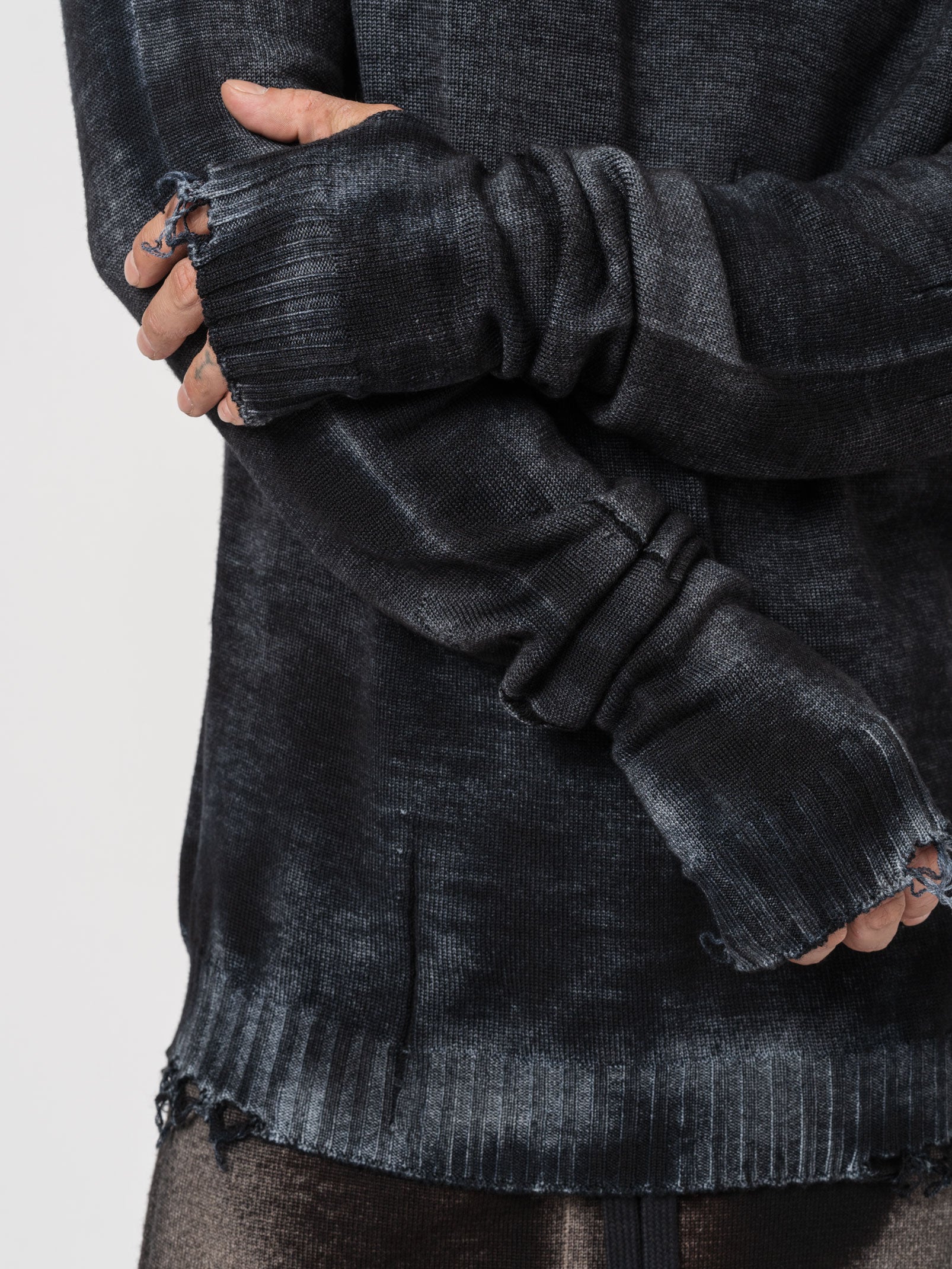 Distressed Medium Wool Sweater