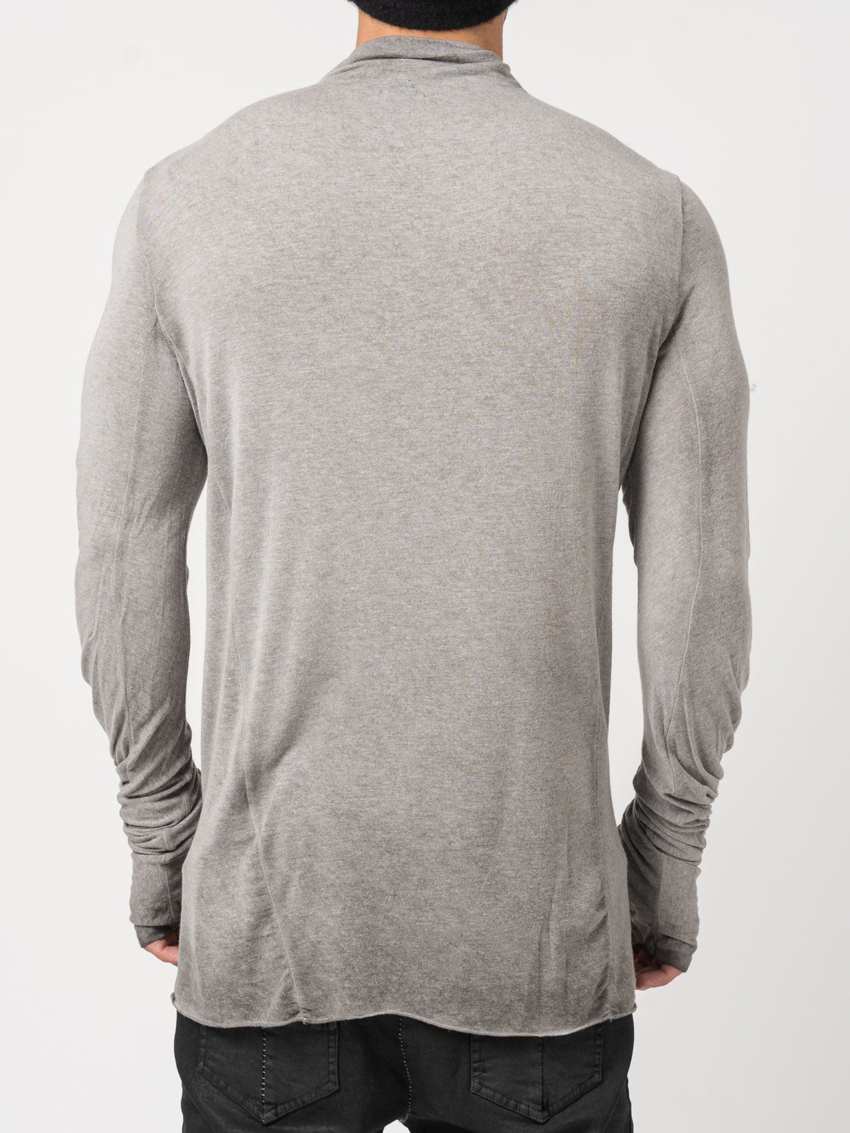 High-Neck Modal-Cashmere Blend T-Shirt