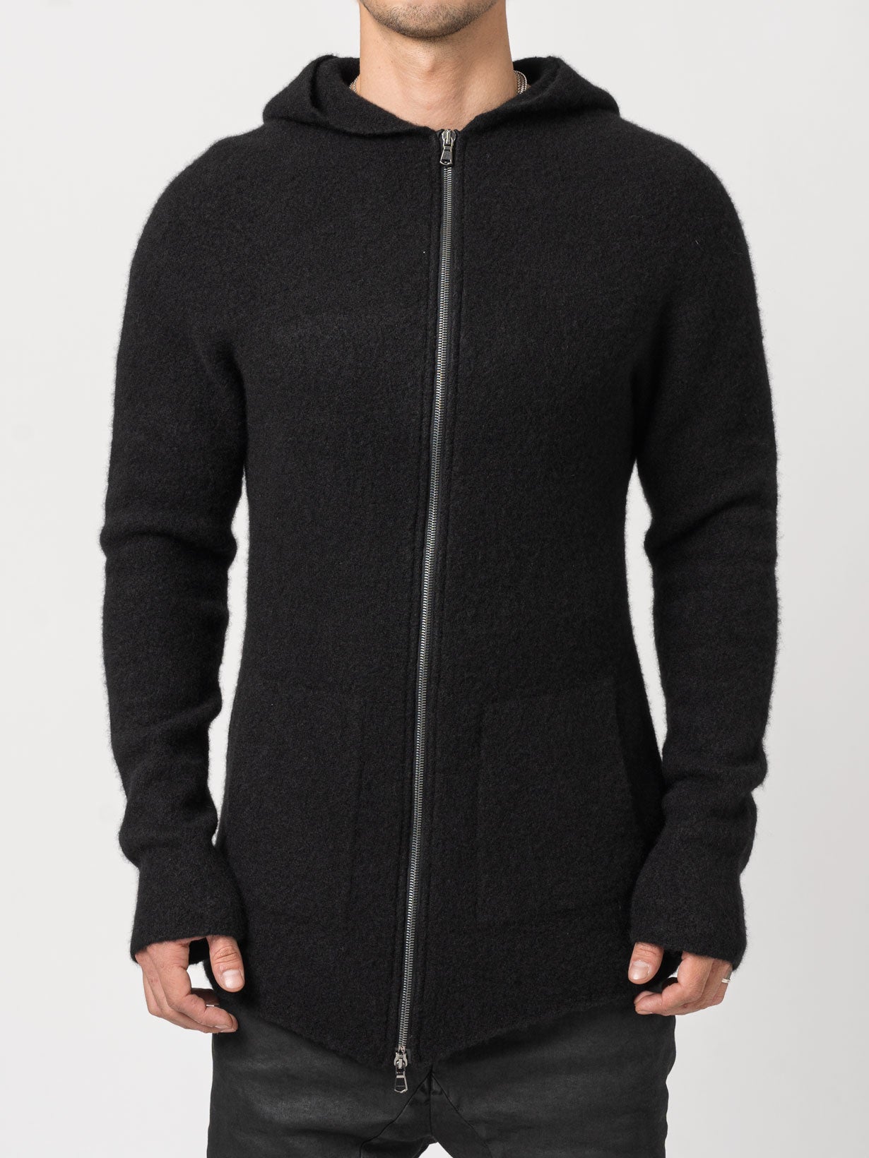 Hooded Cashmere Blend Zip-Up