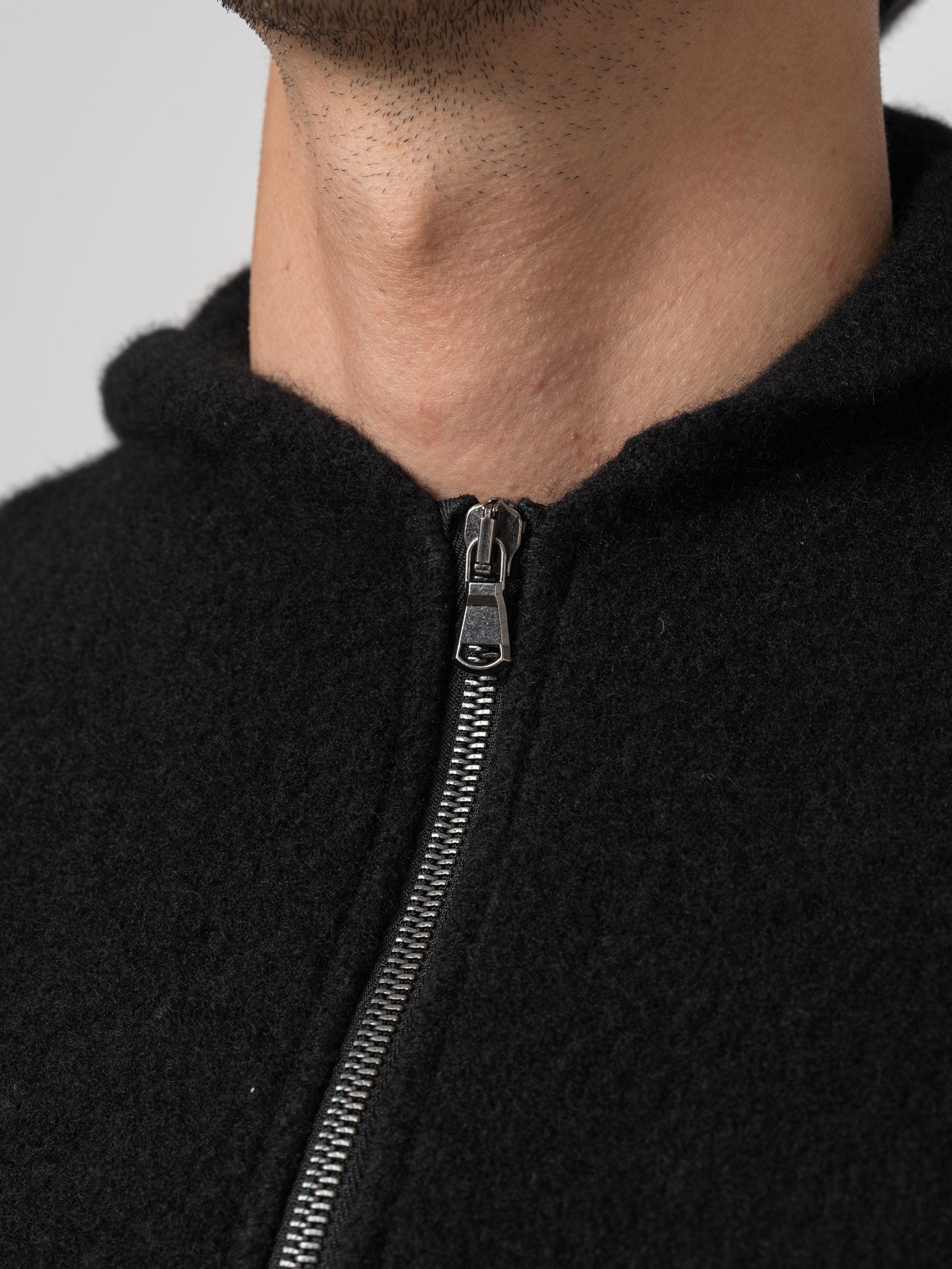 Hooded Cashmere Blend Zip-Up