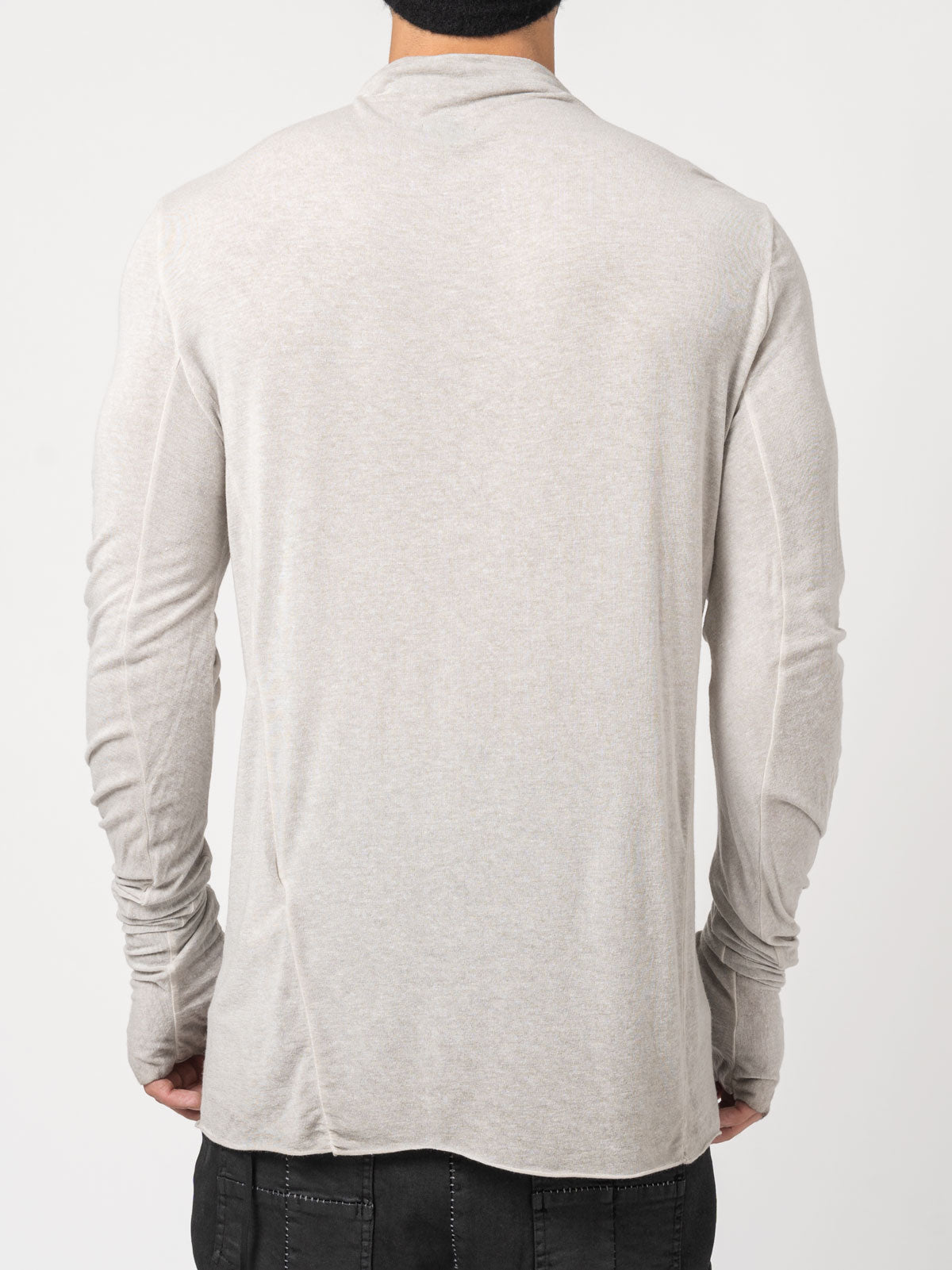 High-Neck Modal-Cashmere Blend T-Shirt