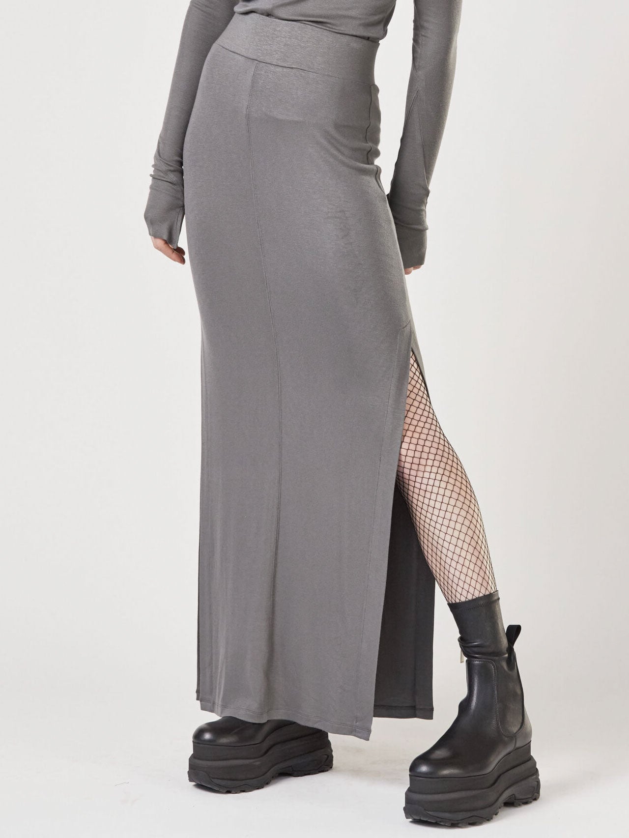 High waist long skirt